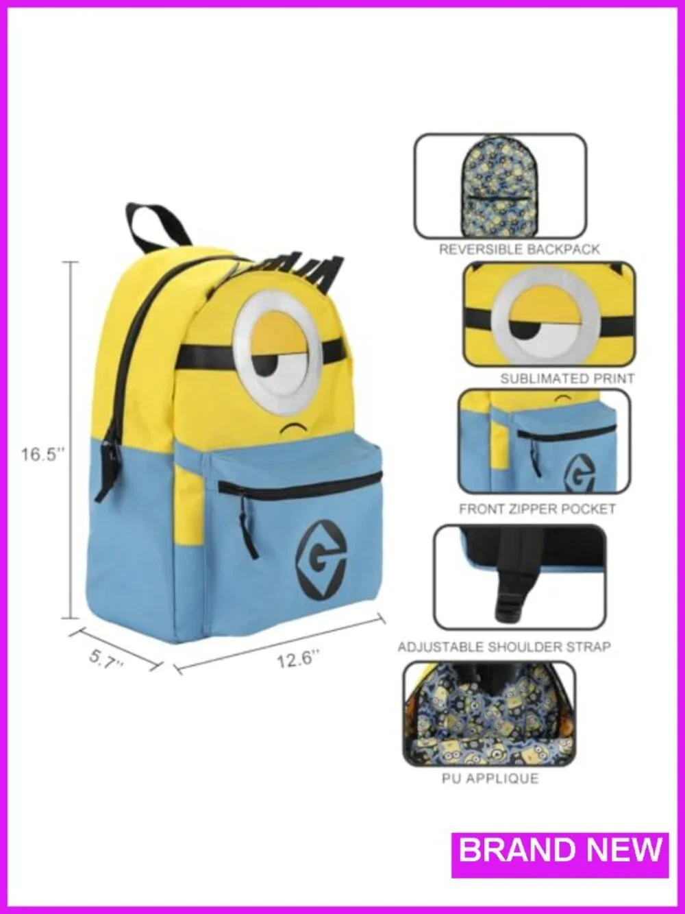 Minions Reversible 16.5